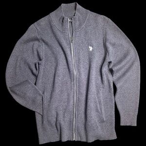 Men’s POLO Zip Front Cardigan Sz M
Gray Marl color | Front Logo | EXC COND